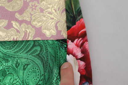 Dolce &amp; Gabbana – Mehrfarbiges Mini-Etuikleid im Jacquard-Patchwork-Stil