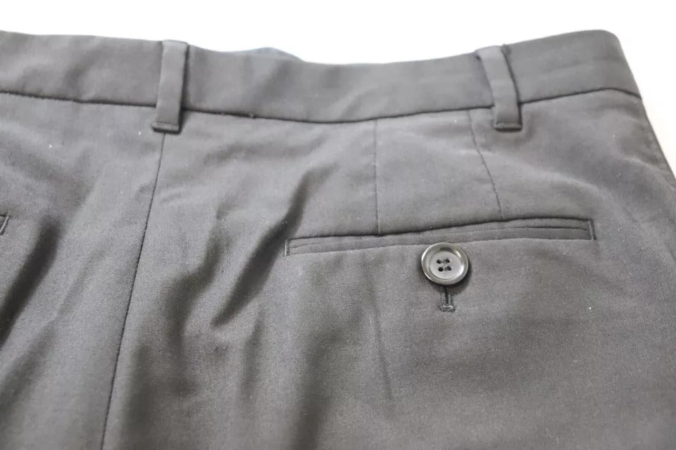 Dolce &amp; Gabbana – Schwarze, hoch taillierte, konisch zulaufende Hose