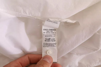 Dolce &amp; Gabbana – Weißes GOLD – Formelles Smokinghemd aus Baumwolle