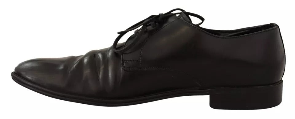 Dolce &amp; Gabbana – Derby-Schuhe aus schwarzem Leder für formelle Anlässe