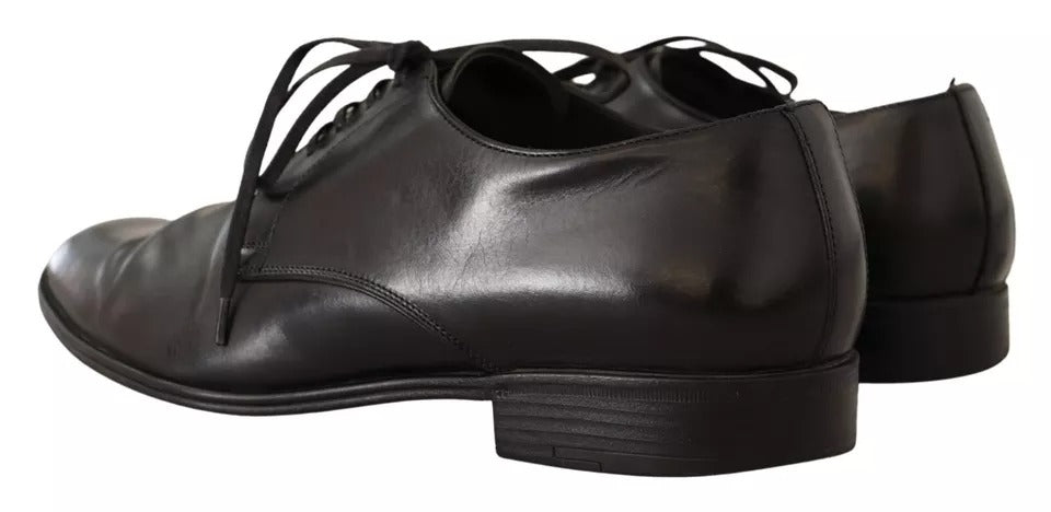 Dolce &amp; Gabbana – Derby-Schuhe aus schwarzem Leder für formelle Anlässe