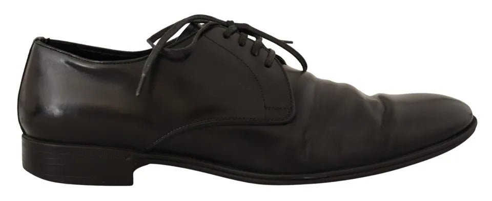 Dolce &amp; Gabbana – Derby-Schuhe aus schwarzem Leder für formelle Anlässe