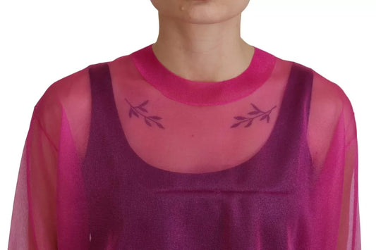 Dolce &amp; Gabbana Fuchsia Polyester Rundhalspullover