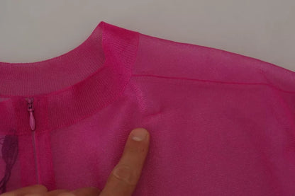 Dolce &amp; Gabbana Fuchsia Polyester Rundhalspullover