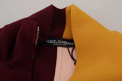 Dolce &amp; Gabbana – Mehrfarbiger Viskose-Pullover mit durchgehendem Reißverschluss und Blumenmuster