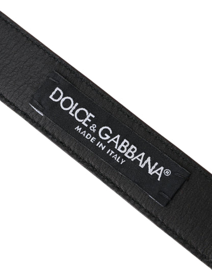 Dolce &amp; Gabbana Herrengürtel aus braunem Leder mit silberner Metallschnalle