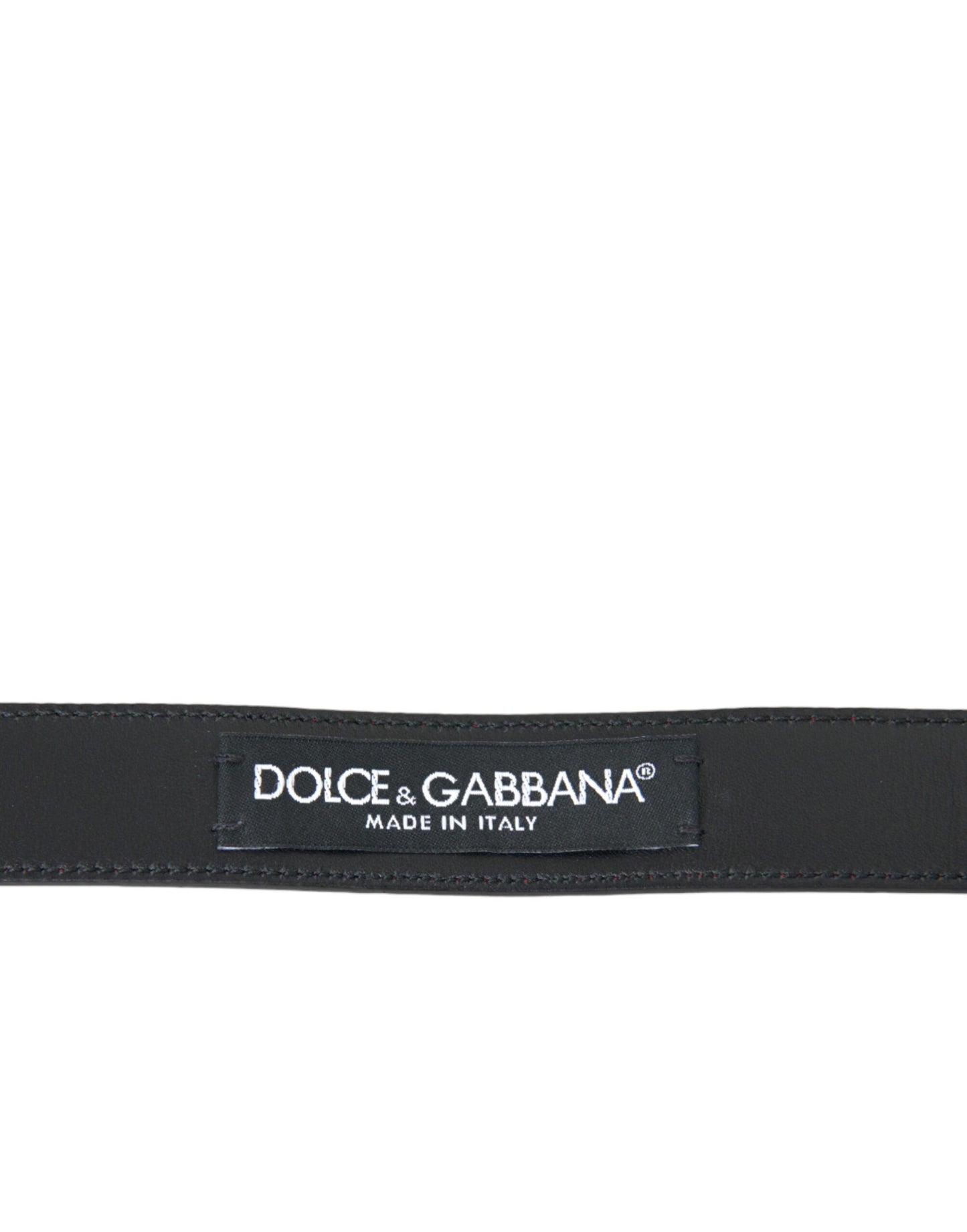 Dolce &amp; Gabbana Roter Ledergürtel mit silberner Metallschnalle Herren