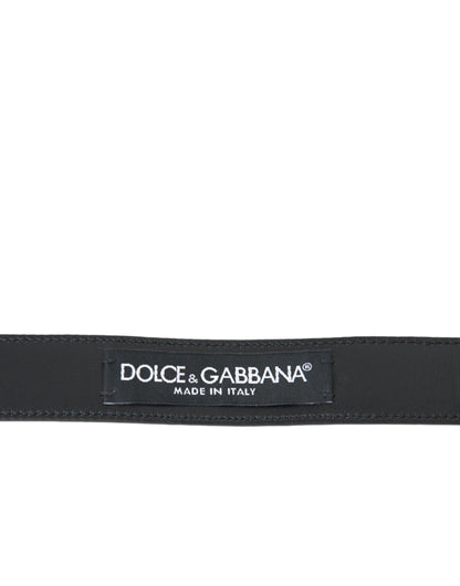 Dolce &amp; Gabbana Roter Ledergürtel mit silberner Metallschnalle Herren