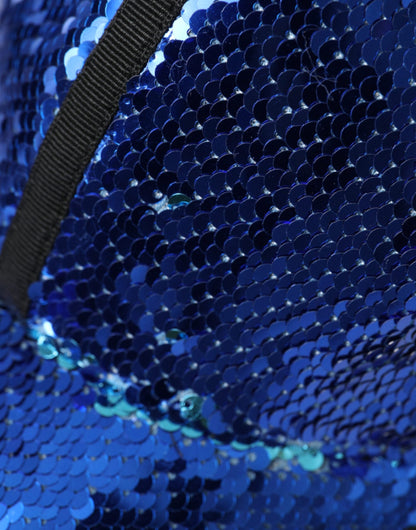 Dolce &amp; Gabbana Royalblaue Baseballmütze mit Pailletten für Herren