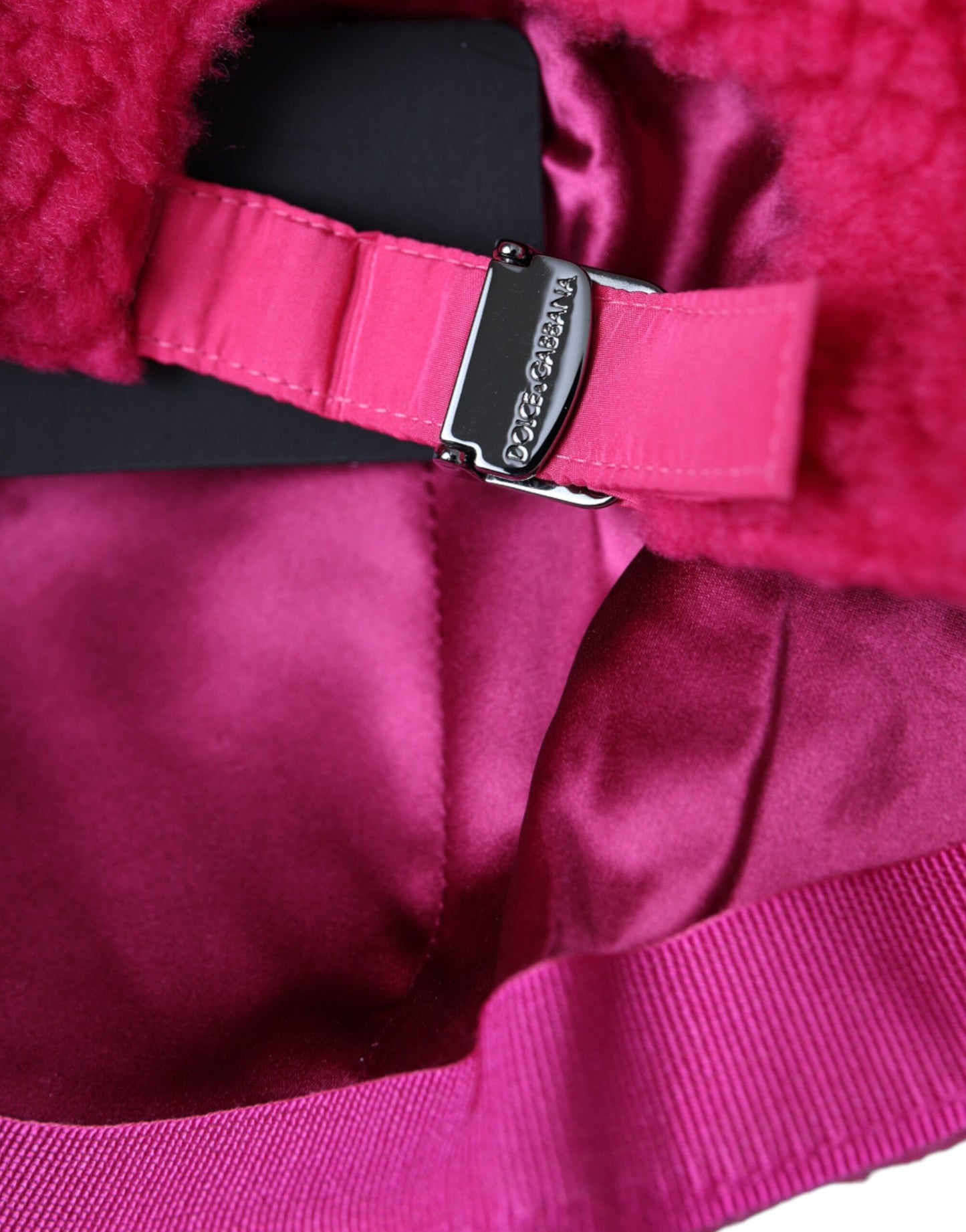 Dolce &amp; Gabbana – Baseballmütze aus Fleece und Plüsch in Rosa für Herren