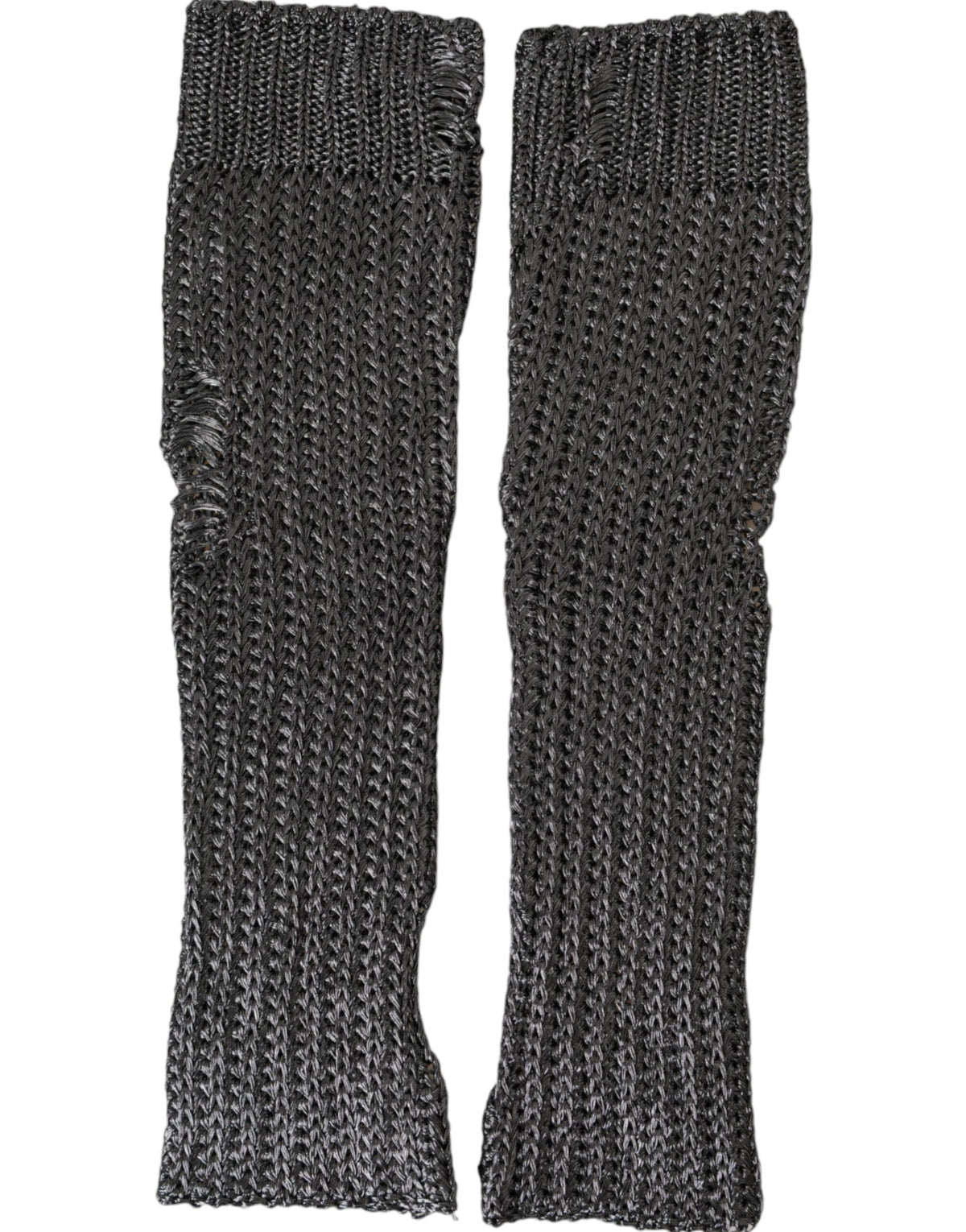 Dolce &amp; Gabbana – Fingerlose Handschuhe aus grauer Viskose