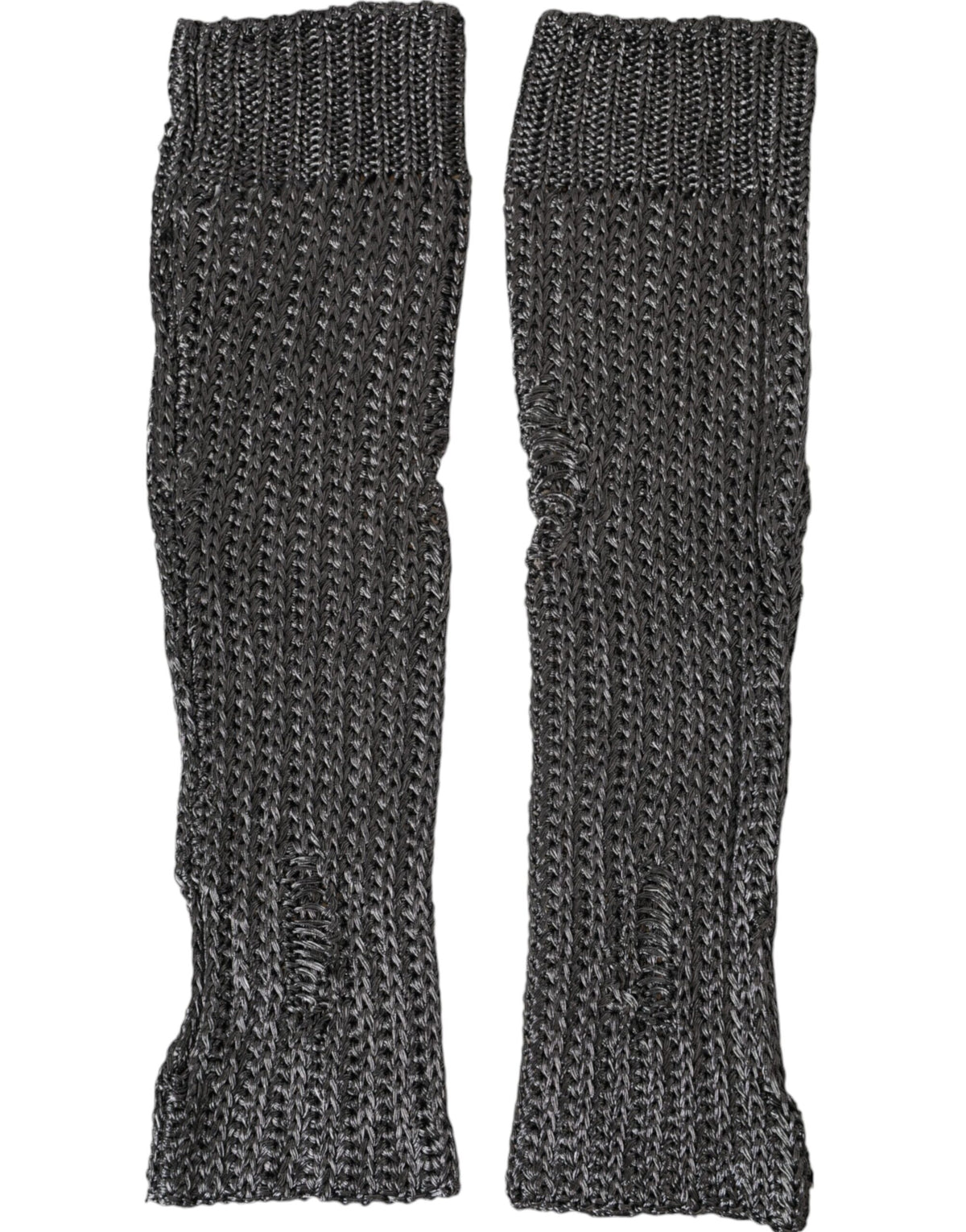Dolce &amp; Gabbana – Fingerlose Handschuhe aus grauer Viskose