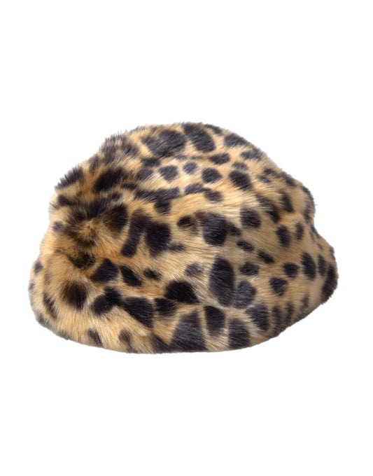 Dolce &amp; Gabbana Brauner Leopardenfell-Fischerhut für Damen