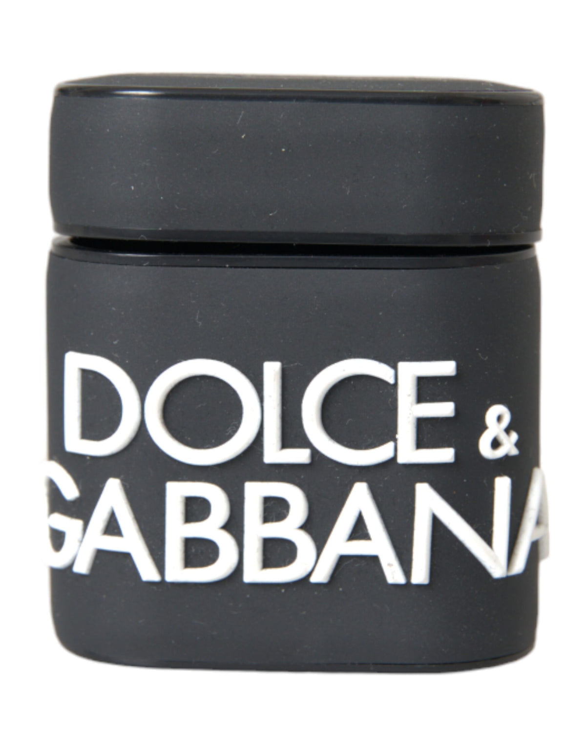 Dolce &amp; Gabbana – Airpods-Hülle aus Silikon mit geprägtem Logo in Schwarz und Weiß