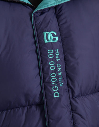 Dolce &amp; Gabbana – Marineblaue, gesteppte Windjacke