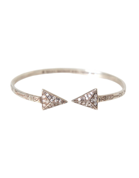 Nialaya Armreif mit Pfeil-Kristall, 925er Silber, für Damen