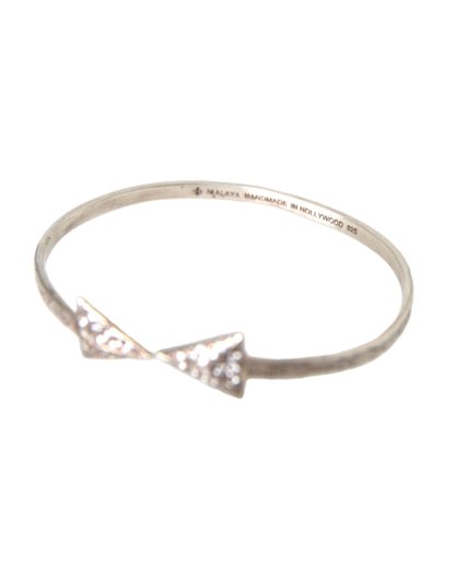 Nialaya Armreif mit Pfeil-Kristall, 925er Silber, für Damen