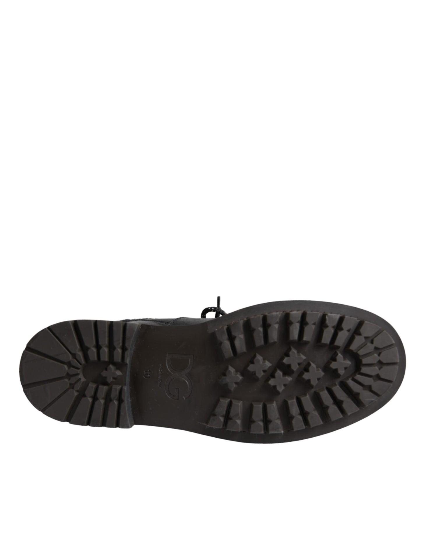 Dolce &amp; Gabbana – Bernini – Stiefel aus schwarzem Leder mit Lammfell