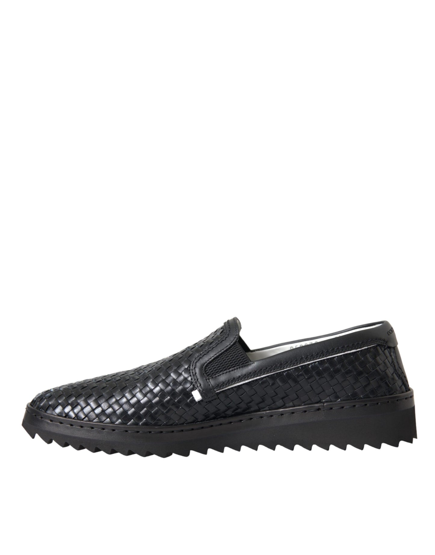 Dolce &amp; Gabbana Herren Loafer aus gewebtem Büffelleder in Schwarz