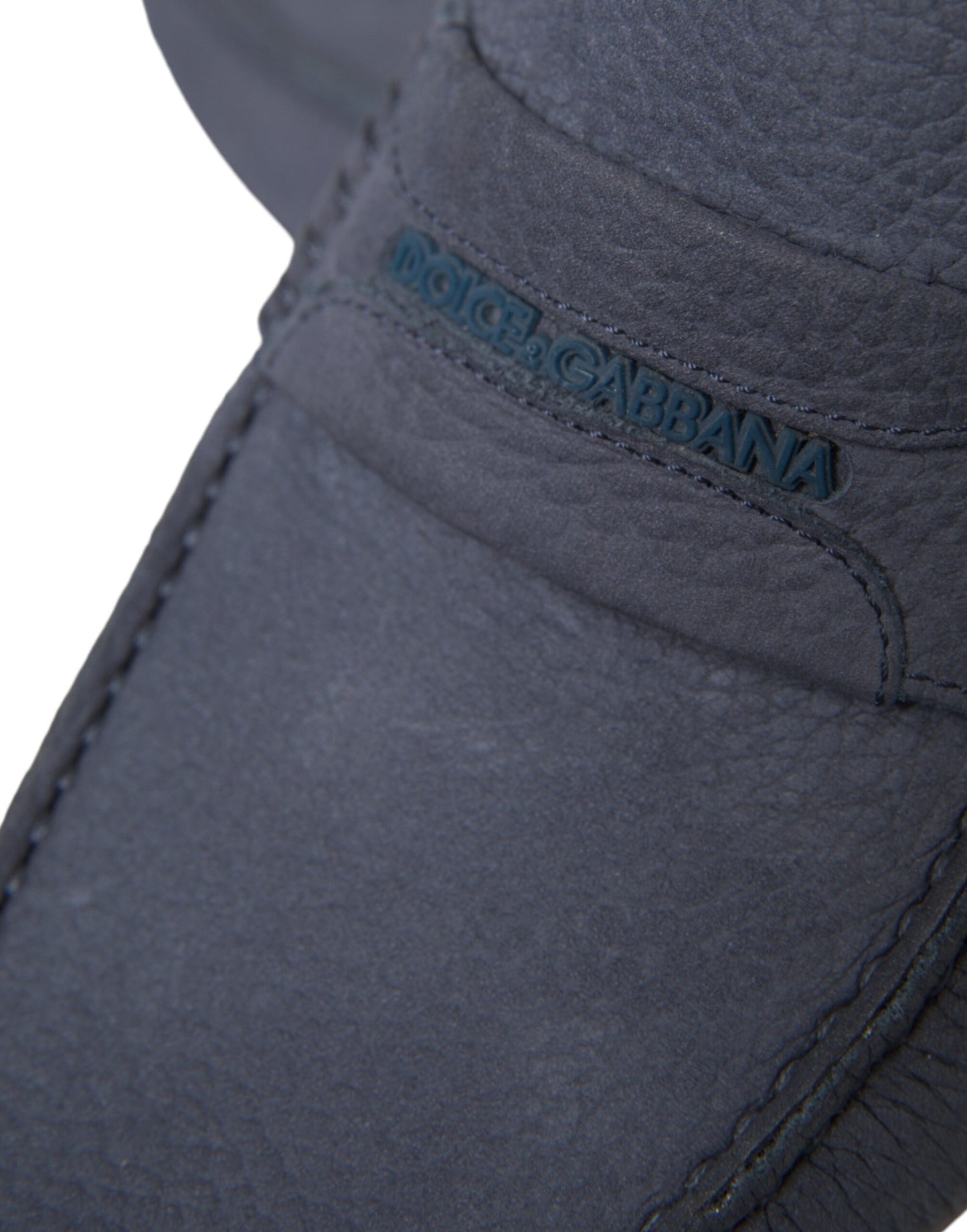 Dolce &amp; Gabbana – Blaue Mokassins aus Kalbsleder