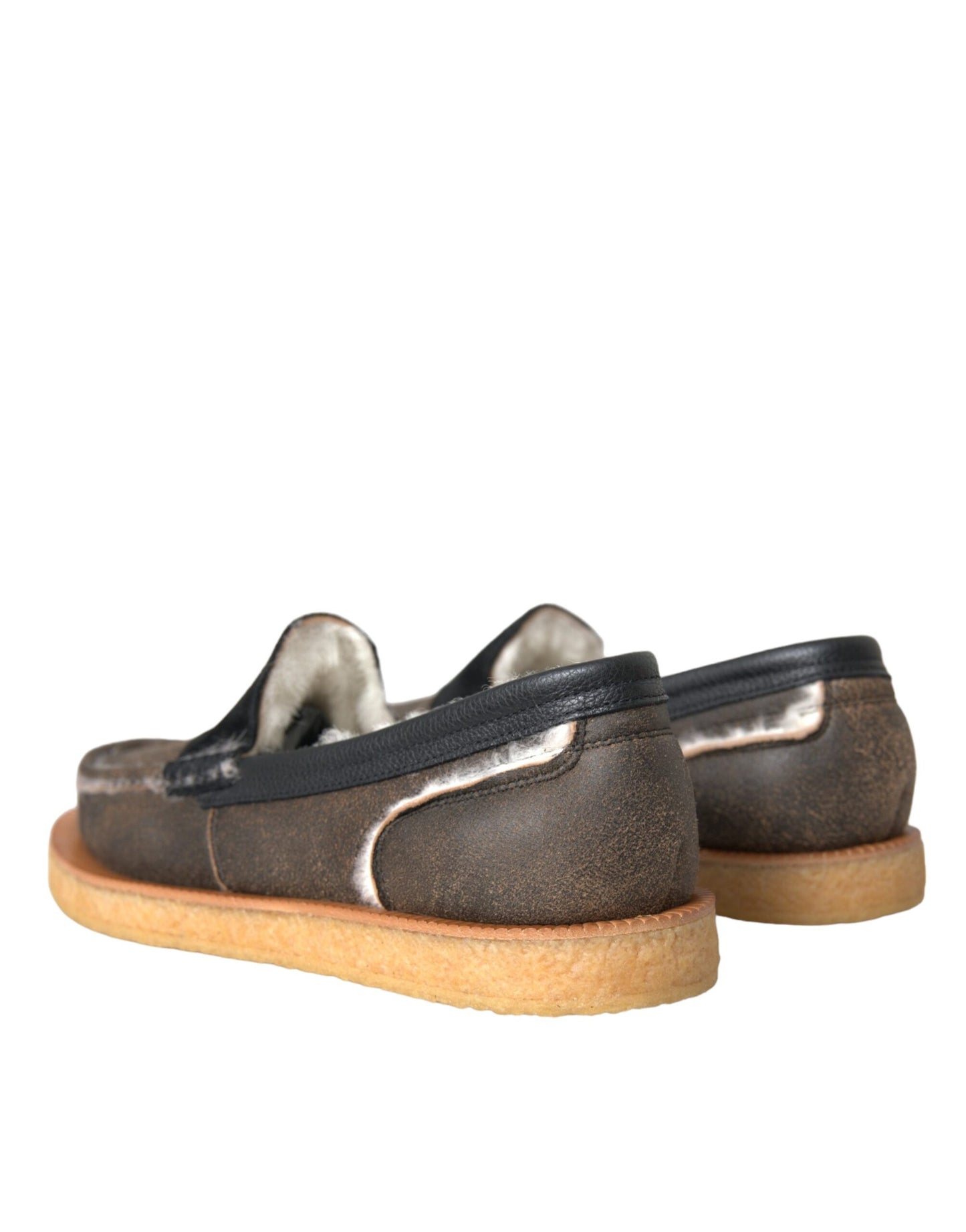 Dolce &amp; Gabbana Loafer aus Leder in Braun und Schwarz Herren Schuhe