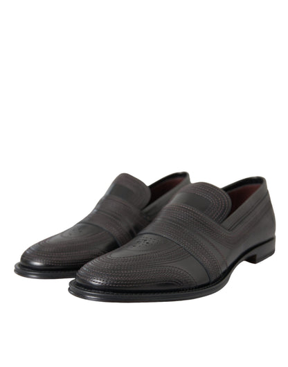 Dolce &amp; Gabbana Herren Halbschuhe aus schwarzem und braunem Leder