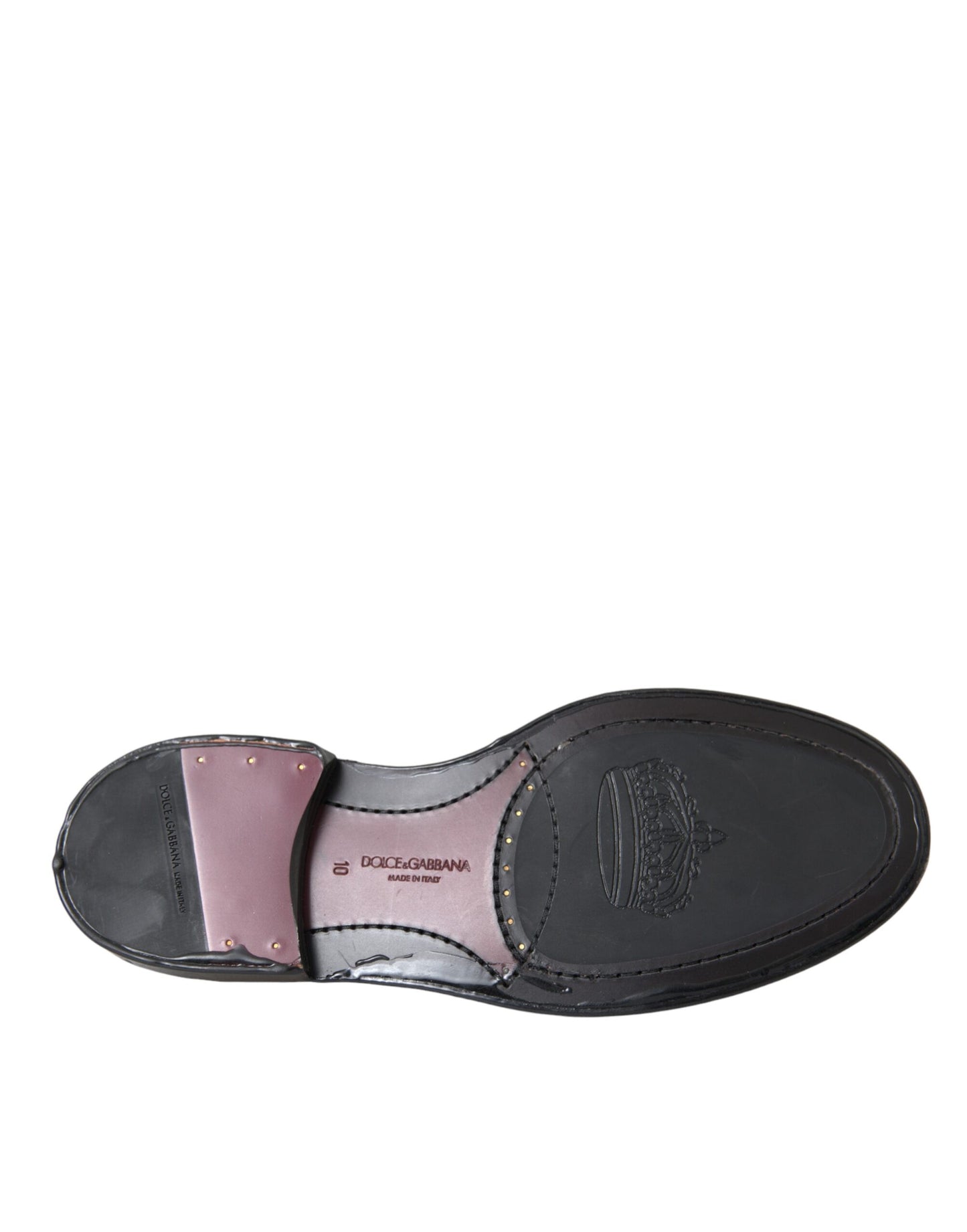 Dolce &amp; Gabbana – Oxford-Schuhe aus schwarzem Leder mit Flügelkappe für formelle Herren