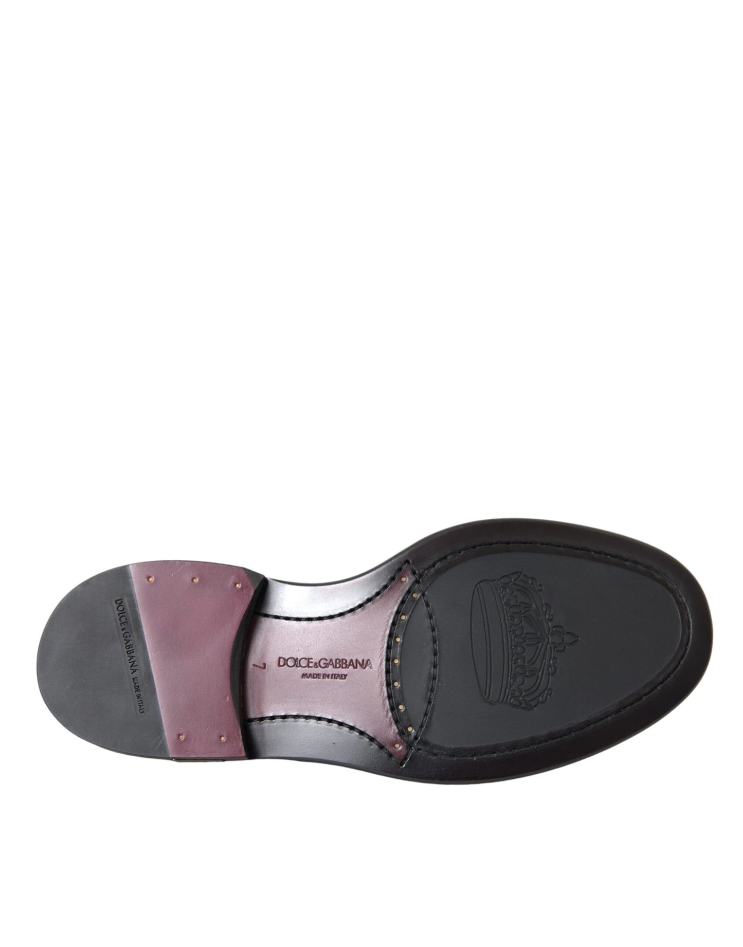 Dolce &amp; Gabbana – Oxford-Schuhe aus schwarzem Leder mit Flügelkappe für formelle Herren