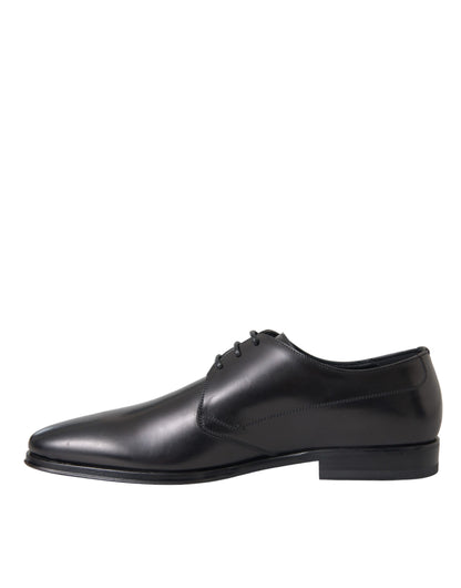Dolce &amp; Gabbana – Derby-Schuhe aus schwarzem Leder für formelle Anlässe