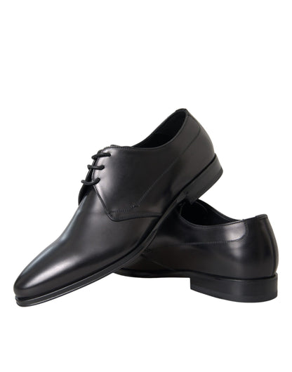 Dolce &amp; Gabbana – Derby-Schuhe aus schwarzem Leder für formelle Anlässe