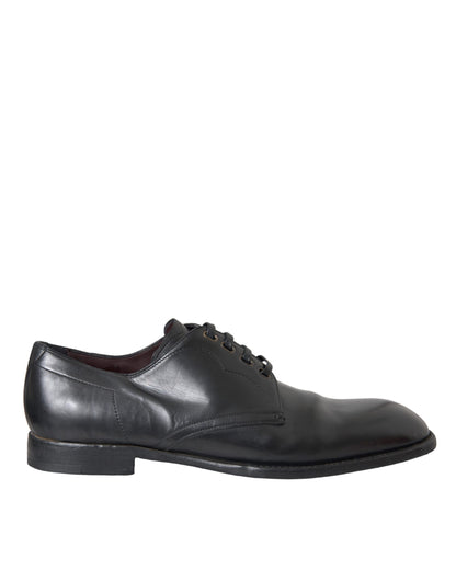 Dolce &amp; Gabbana – Derby-Schuhe aus schwarzem Leder für formelle Anlässe