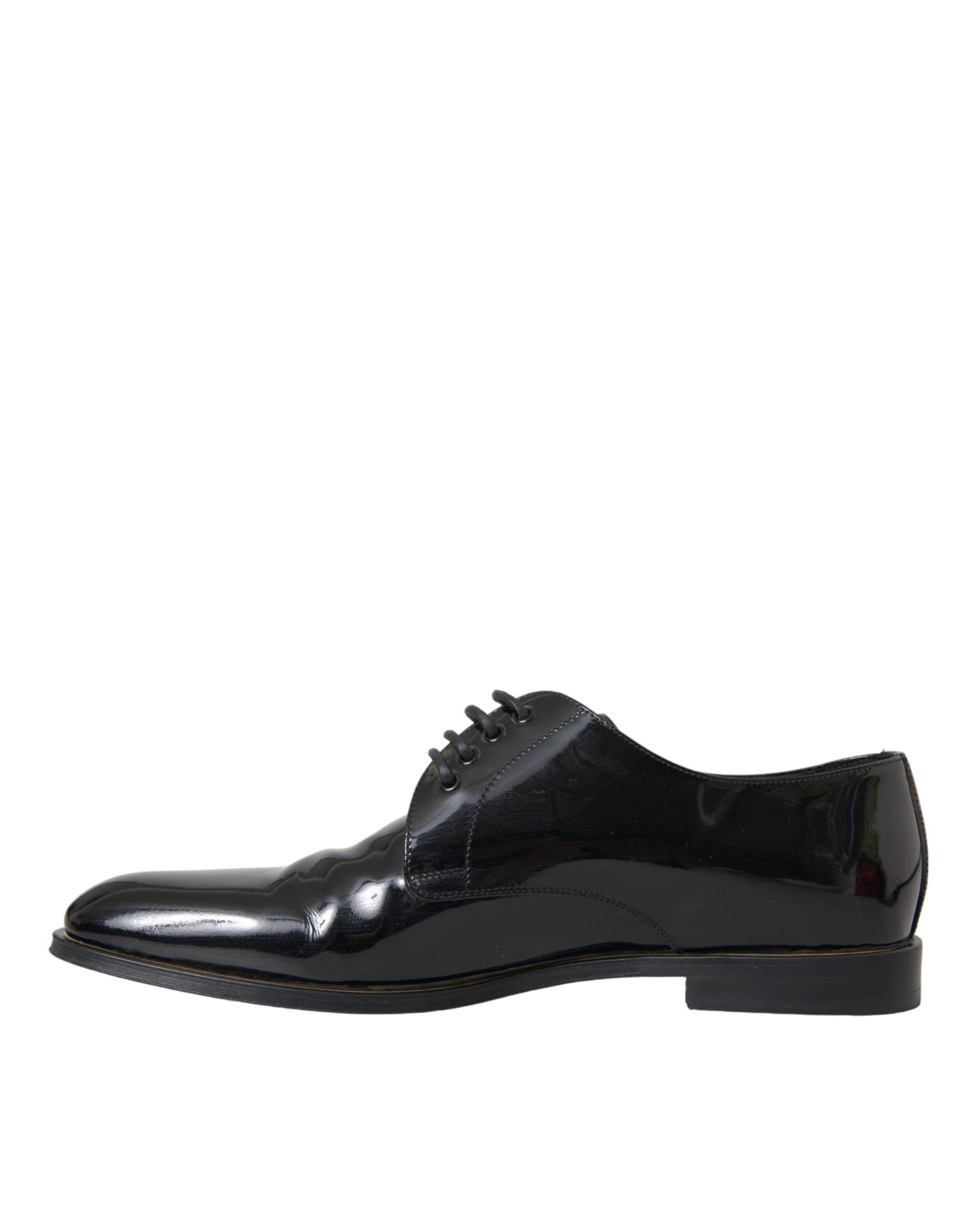 Dolce &amp; Gabbana – Derby-Schuhe aus schwarzem Lackleder für formelle Anlässe