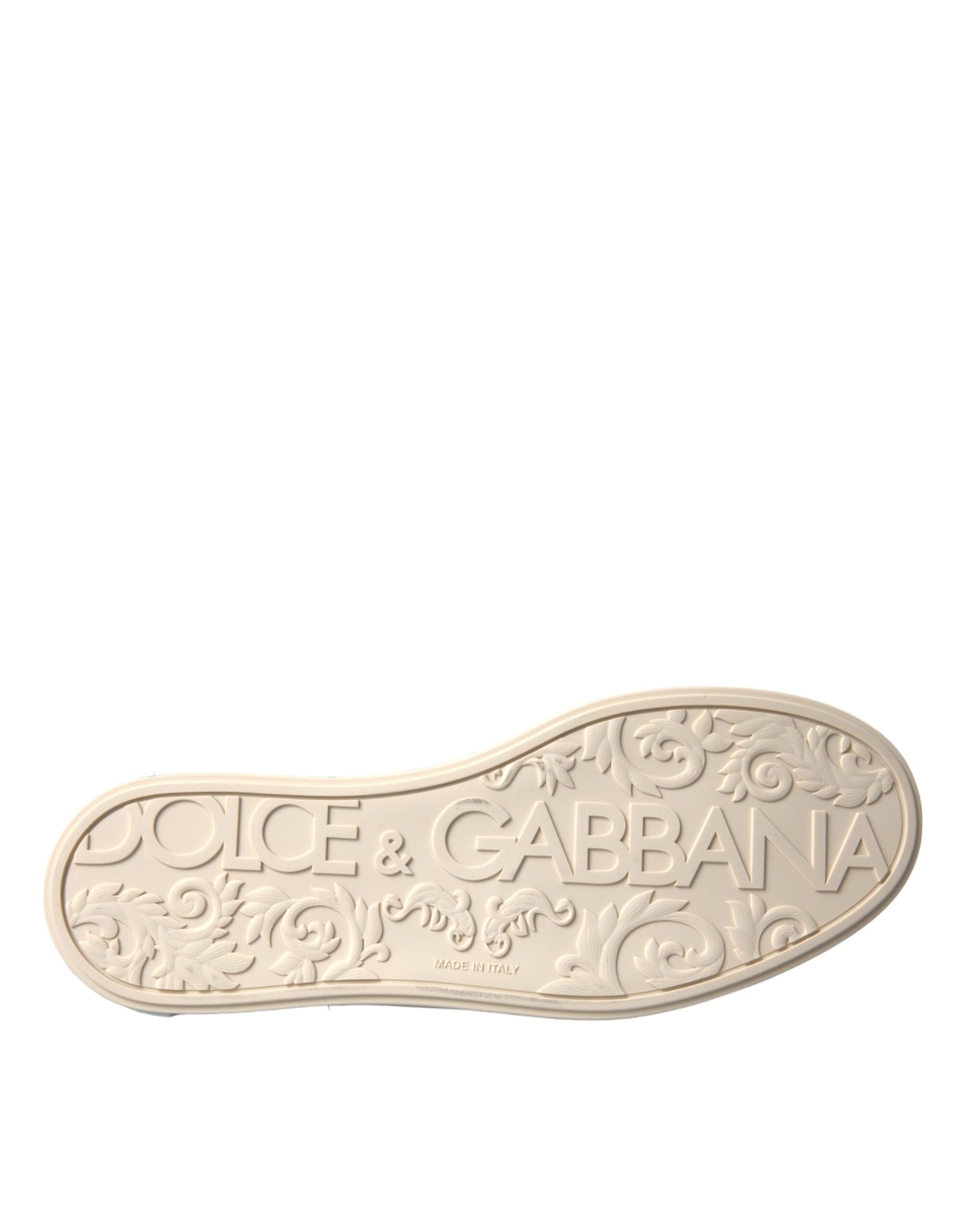 Dolce &amp; Gabbana Silberne Portofino-Sneakers aus Kalbsleder Herren Schuhe