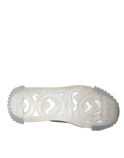 Dolce &amp; Gabbana – NS1 – Niedrige Sneakers aus Nylon in Silber und Schwarz Herrenschuhe