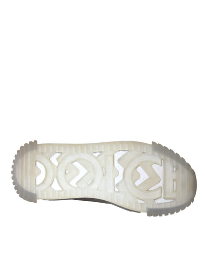 Dolce &amp; Gabbana – NS1 – Niedrige Sneakers aus Nylon in Silber und Schwarz Herrenschuhe