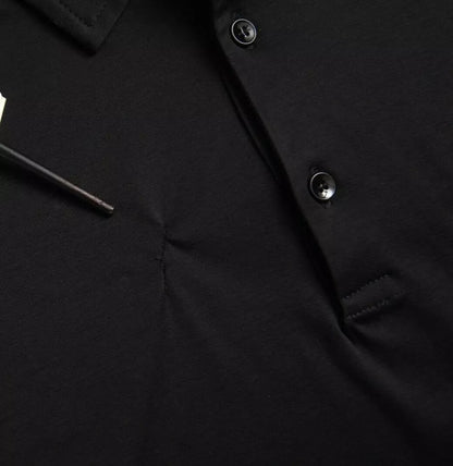 Dolce &amp; Gabbana – Schwarzes Poloshirt aus Baumwolle mit Kragen und Logo