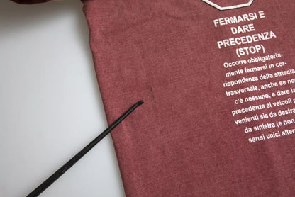 Dolce &amp; Gabbana – T-Shirt mit Rundhalsausschnitt und kurzen Ärmeln in Kastanienbraun