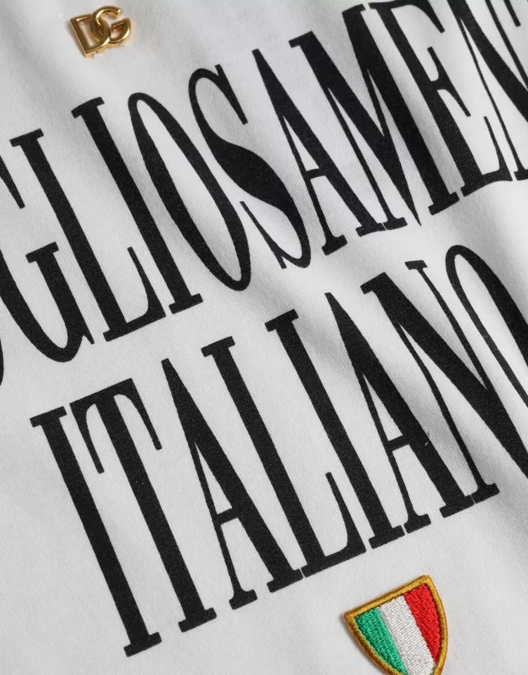 Dolce &amp; Gabbana – Weißes T-Shirt aus Baumwolle mit Rundhalsausschnitt und kurzen Ärmeln