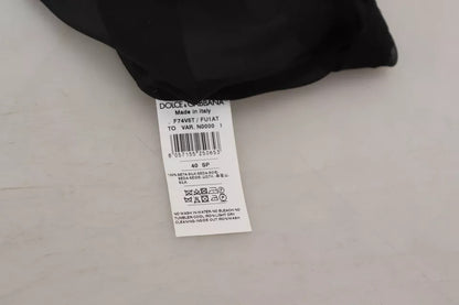 Dolce &amp; Gabbana – Transparente Bluse aus schwarzem Netzstoff