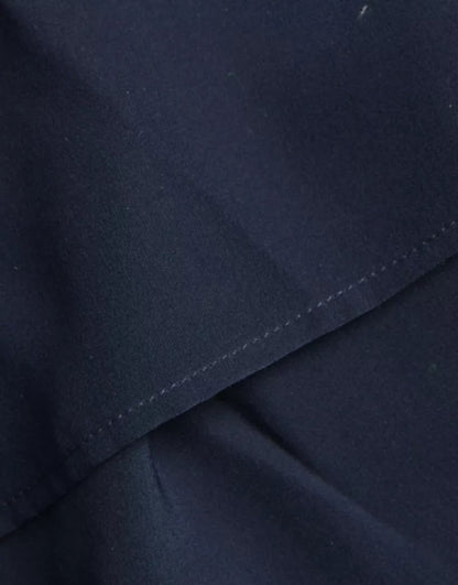 Dolce &amp; Gabbana – Blaues Blusenoberteil mit langen Ärmeln und Ascot-Kragen