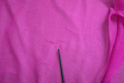 Dolce &amp; Gabbana – Transparentes Oberteil mit Rundhalsausschnitt und langen Ärmeln in Rosa