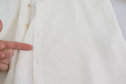 Dolce &amp; Gabbana Weiße Bluse Ascot-Kragen Hemd Seidentop