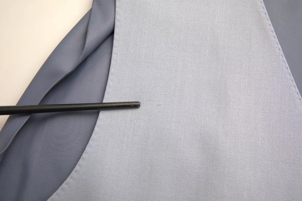 Dolce &amp; Gabbana Hellblaue Weste aus Wolle für formelle Anlässe