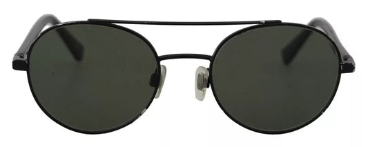 Dolce &amp; Gabbana Sonnenbrille DG2245, mattschwarzer Stahlrahmen, grüne Gläser