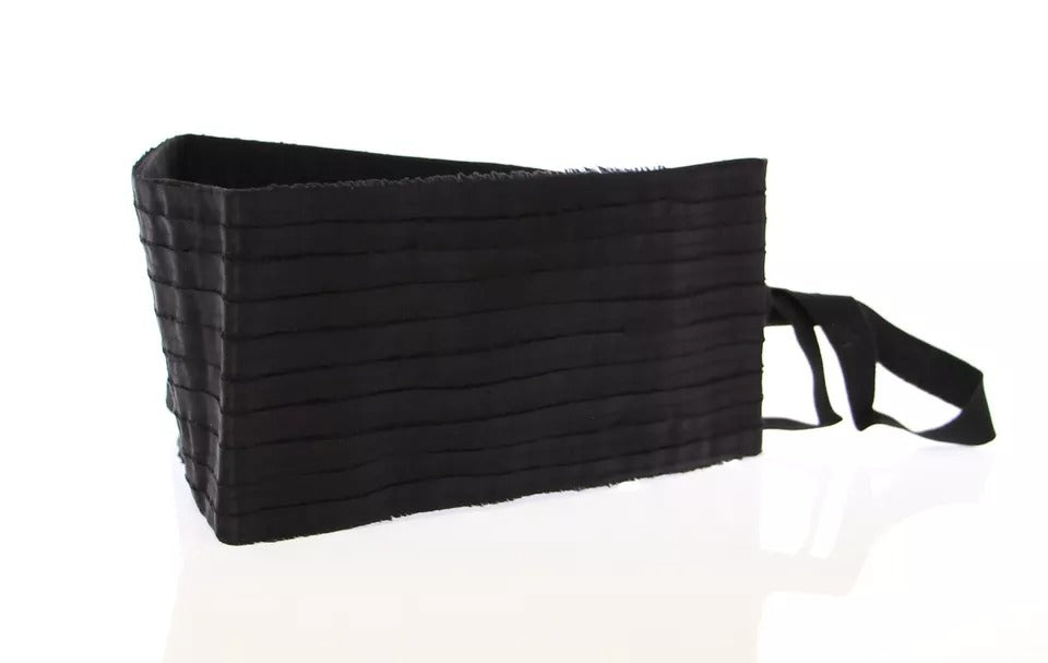Dolce &amp; Gabbana Damen-Taillenkummerbund aus schwarzer Seide