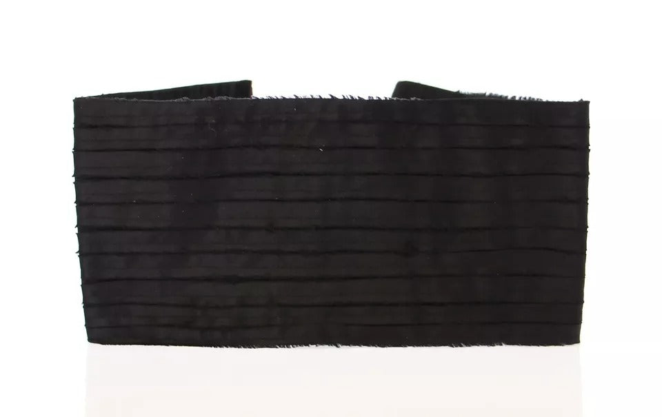 Dolce &amp; Gabbana Damen-Taillenkummerbund aus schwarzer Seide