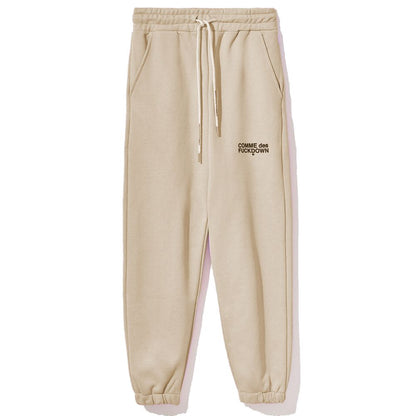 Comme Des Fuckdown Beige Baumwoll-Jogginghose für Damen
