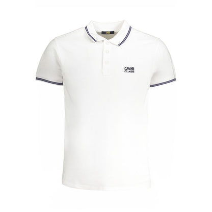 Weißes Poloshirt aus Baumwolle von Cavalli Class