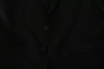 Dolce &amp; Gabbana – Schwarzer Slim Fit-Blazer aus Wolle mit Revers