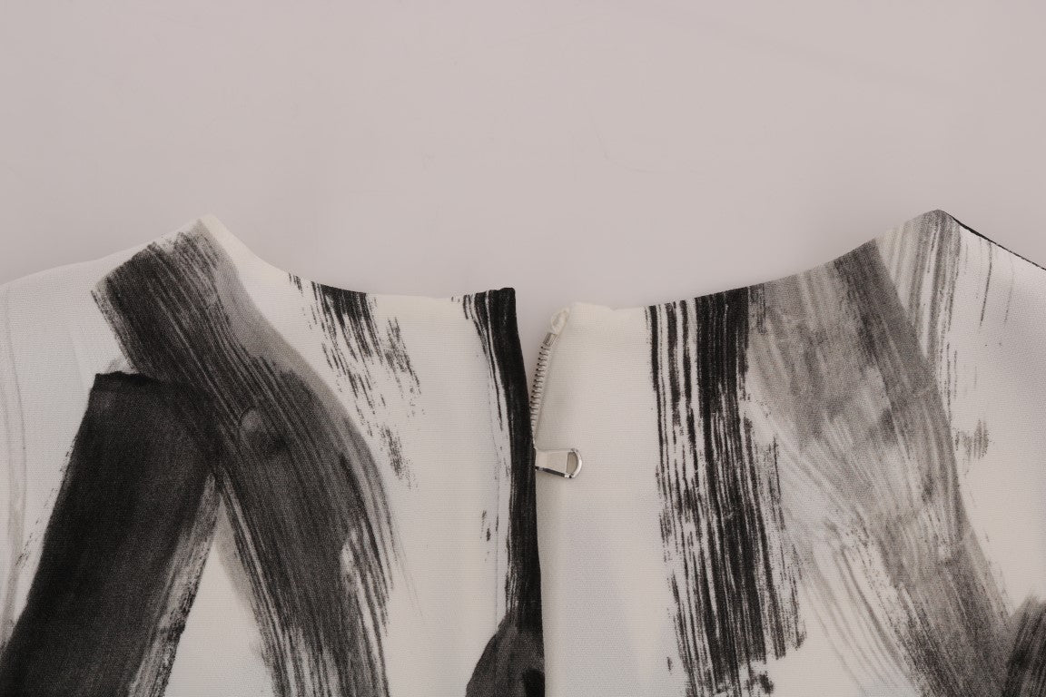 Dolce &amp; Gabbana – Blusentop mit weißem und schwarzem Streifenmuster